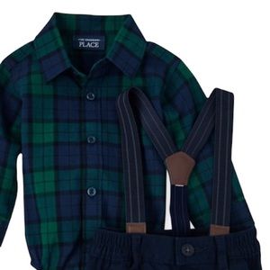 Baby Boy Plaid Poplin 4pc Set